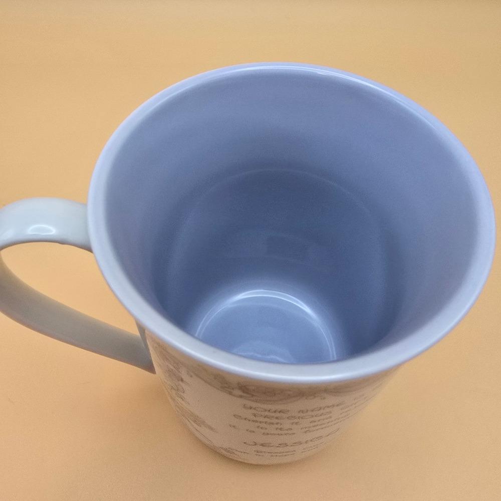 Vintage 1990 Precious Moments Jessica Name Coffee Mug Enesco Ceramic Blue White - Picture 4 of 14